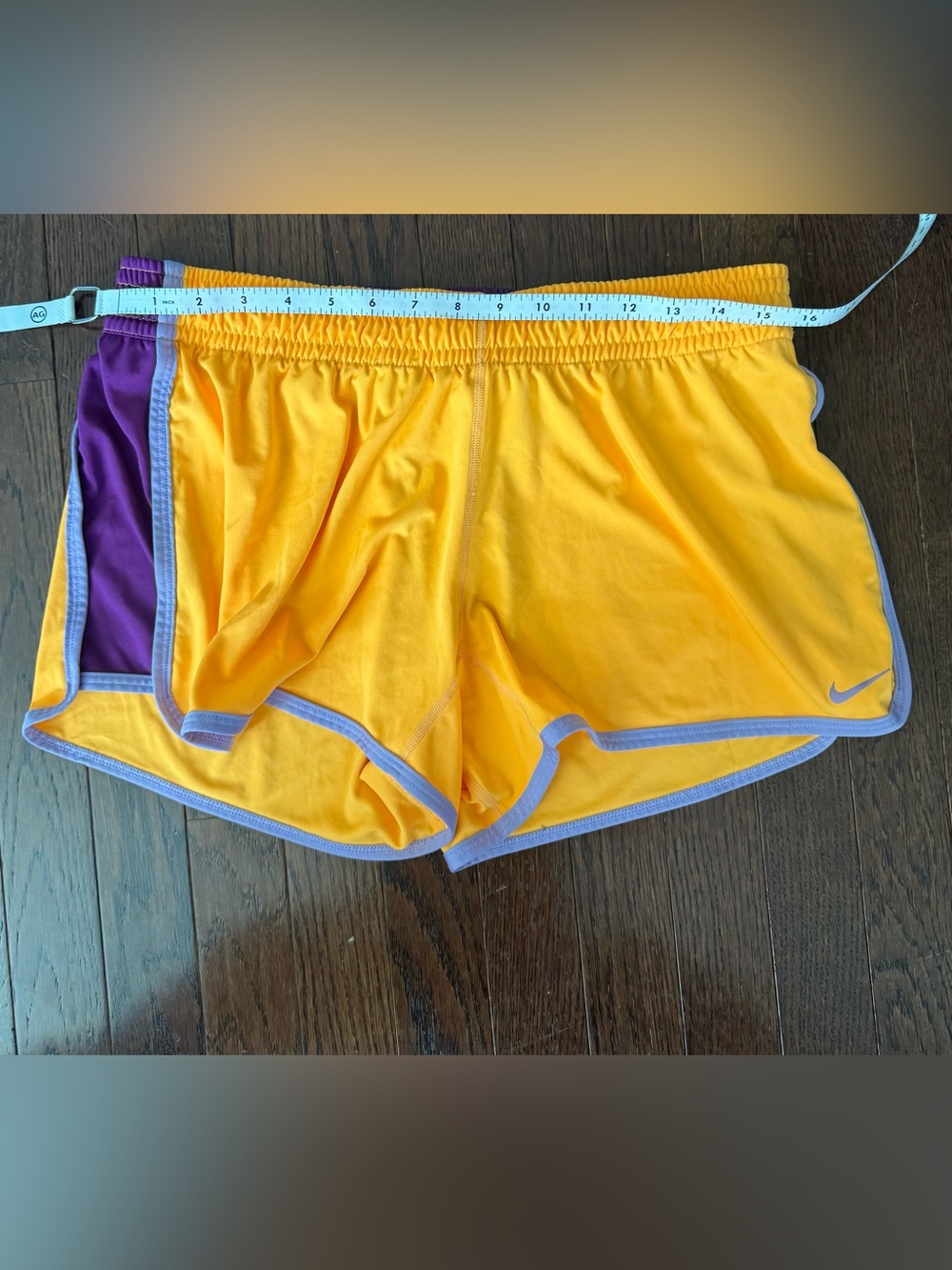 Mint Nike Running Shorts large - orange and purple